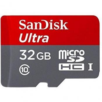 Tarjeta de Memoria SanDisk Ultra Imaging 32 GB microSDXC UHS-I con Adaptador SD, Velocidad de Lectura hasta 80 MB/s y Clase 10