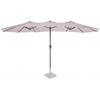 Sombrilla Premium Iseo 460x270cm - Sombrilla duradera - Extra grande - Resistente a los rayos UV - Beige - Incl. Funda