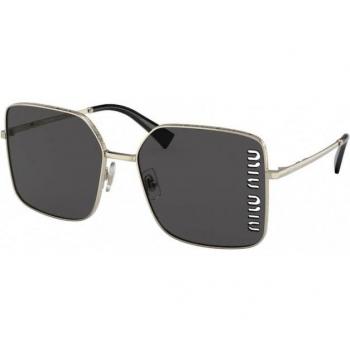 Miu Miu Mu 51YS Col. ZVN5S0 Woman Square Sunglasses - Pale Gold, Yellow, 60mm Size, Gold/Gray Solid