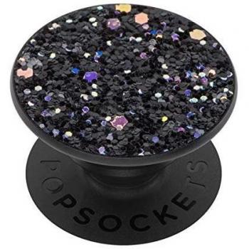 PopSockets PopGrip - Soporte y Agarre para Teléfonos Móviles y Tabletas con un Top Intercambiable - Sparkle Black