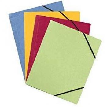 Carpeta Esquinera ELBA Carte Forte, DIN A4, Roja con 3 Rabatos Elásticos