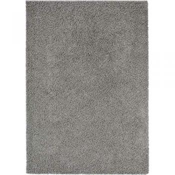 Alfombra Shaggy Pelo Largo Gris Oscuro 133x190 cm