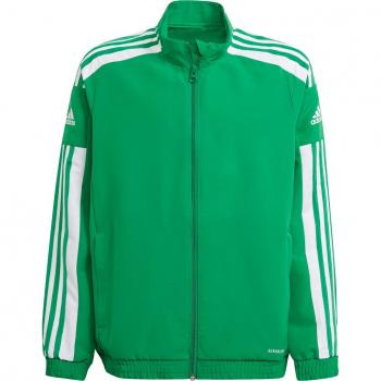 Chaqueta de fútbol Adidas Squadra 21 presentación para niños, color verde/blanco, talla 7-8 años