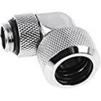 Alphacool 17394 Eiszapfen 16mm HardTube compression fitting 90° rotatable G1/4 - knurled - chrome Water cooling Fittings