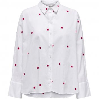 ONLY ONLNEWLINA Women's Classic Shirt in White, Size S