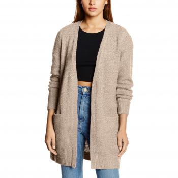 Vila Clothes Viplace Knit Cardigan-Noos, Chaqueta Punto para Mujer, Beige