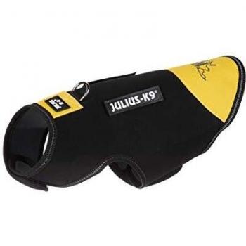 Julius-K9 Chaqueta de neopreno para perro IDC, Talla Baby 2, Negro/Amarillo