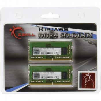 G.SKILL Ripjaws SO-DIMM 16 GB Kit DDR4 2400 MHz C 16 1.2 V Laptop Memory Kit, 16GB (8GBx2