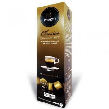 Stracto - Cápsulas De Café Stracto Classico. Café De Tueste Natural 100% Arábica. Origen América Y Kenia. Acidez Media/Alta. Equilibrada Dulzura. Sistema Caffitaly. 10 Cápsulas.