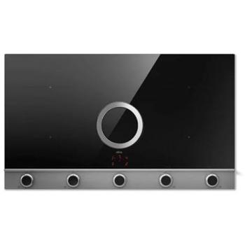 Placa Extractora Elica NikolaTesla Unplugged 90 cm Clase A++ Negro y Acero Inoxidable con Inducción de 4 Fuegos