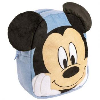 MOCHILA ESCOLAR MICKEY MOUSE AZUL CLARO 18X22X8CM