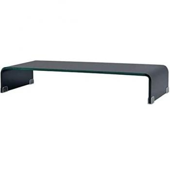 Soporte para TV/Elevador monitor de vidrio negro 70x30x13 cm