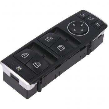 Interruptor de elevalunas TOPRAN 409 608 para lado del conductor con borde cromado, compatible con MERCEDES BENZ Clase C Berlina, E GLK