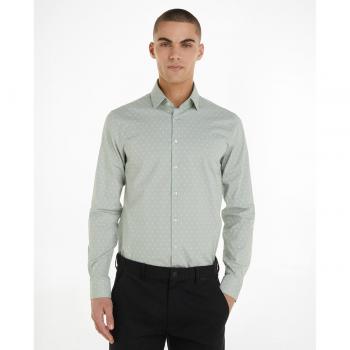 Camisa Slim de hombre con estampado Calvin Klein