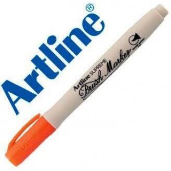 Rotulador artline supreme brush pintura base de agua punta tipo pincel trazo variable naranja