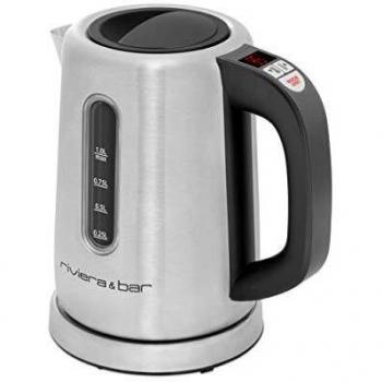 Hervidor Inalámbrico 1L 2000W Acero Inoxidable Negro Riviera & Bar BBT350