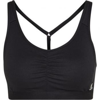 Sujetador deportivo de fitness Adidas Cess Sto Ms para mujer, color negro, soporte medio, talla M