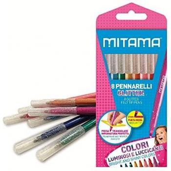 Mitama 62509 - Rotuladores de punta triangular con purpurina