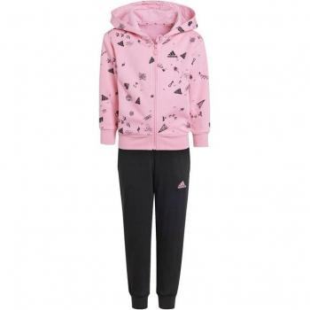 Chándal Adidas LK Bluv Q3 TS Infantil Rosa/Negro