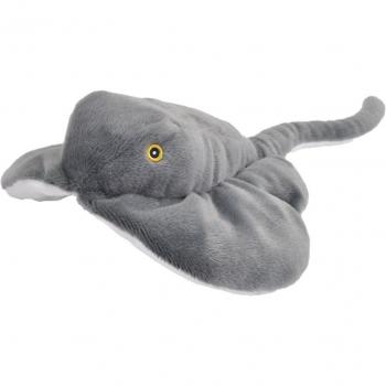 WILD REPUBLIC - Peluche Ecológico Manta Raya, peluche de raya Ecokins, fabricado con materiales reciclados y ecológicos, suave al tacto, tamaño adecuado para abrazar, diseño atractivo y educativo sobre la vida