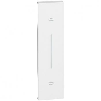 Cubierta BTicino Living Now KW05 para Comando Tapparelle 1M, Blanca, Iluminable, MADE IN ITALY