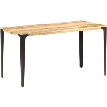 Mesa de comedor de madera maciza de mango 140x70x76 cm Marrón Vidaxl
