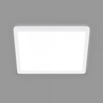 Plafón LED Tava A, 29x29 cm, plástico, blanco, 11W, 2400 lm, luz indirecta