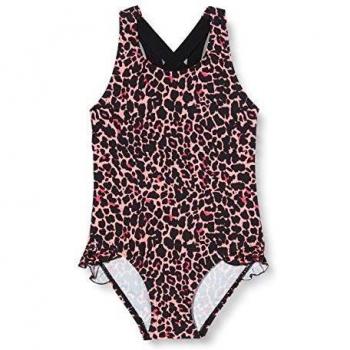 NAME IT Nmffliria Swimsuit Traje de baño de una Sola Pieza, Neon Coral, 110/116 para Niñas