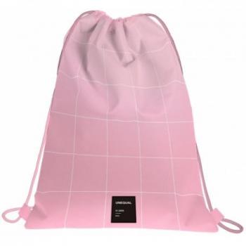 Saco Plano Unequal Grid Rosa Claro