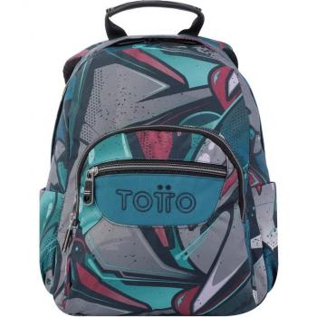 Mochila Escolar Totto Tempera Lienzo Eco-Friendly para Niños 4-6 Años