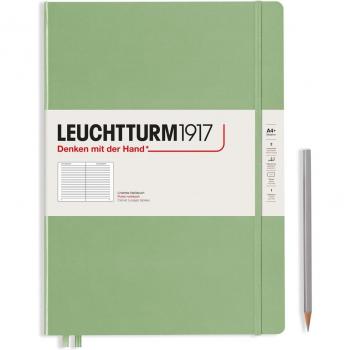 LEUCHTTURM1917 Notebook (A4+) Master Slim Hardcover Ruled Sage Green