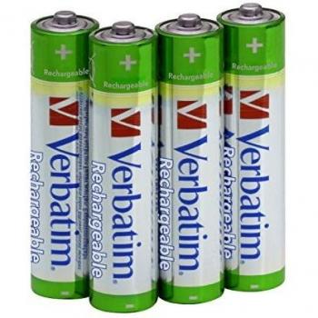 Verbatim AAA LR03 1000mAh Recargable NiMH Pilas - Paquete de 4