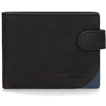 Cartera Pepe Jeans Arrow horizontal con cierre de clic Negra