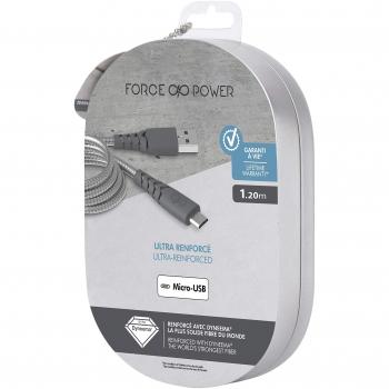 Cable Micro USB a USB 2.0 para Carga y Sincronización, 2.1A, Macho a Macho, 1.2 Metros