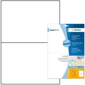 Etiqueta HERMA 4683 Transparente Mate A4 210x148mm, 50 Unidades, Adhesivo Permanente