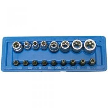 BGS 5023 | Juego de puntas y llaves de vaso | E-Torx / perfil en T