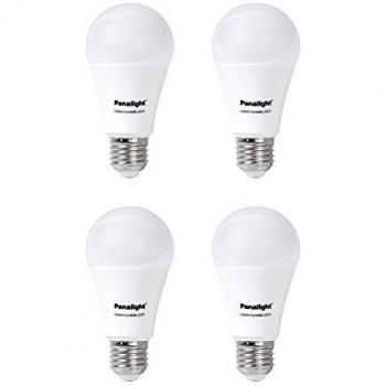 Panalight Pack de 4 Lámparas Led, Bulbo Opaco E27 de 11.5 W, 4500K
