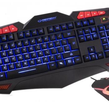 Esperanza EGK3000 Set Keyboard + Wired Backlit Mouse