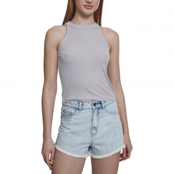 Urban Classics Rib Turtleseck Cropped Top, Gris