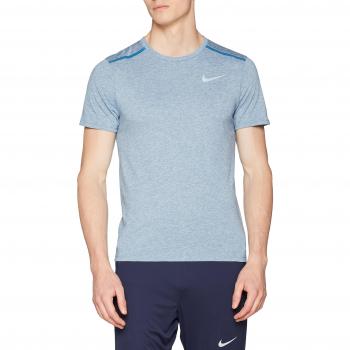 Nike Breathe Tail Wind Top Short Sleeve – Camiseta, Primavera/Verano, Hombre, Color Blue Force/Htr/Blue, tamaño Extra-Large
