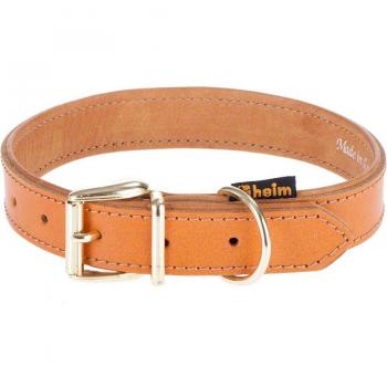 Collar de cuero Heim Buffalo coñac para perros - Talla 60: 45-55 cm de cuello