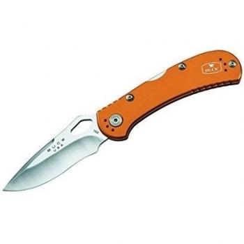 Buck Spitfire 722GYS1-B Plain Edge Folding Knife, Orange, 10.8 cm, Stainless Steel 420HC