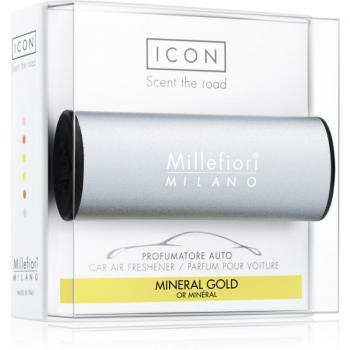 Millefiori Icon Metallo Car Air Freshener - Mineral Gold (Matte Anthracite)