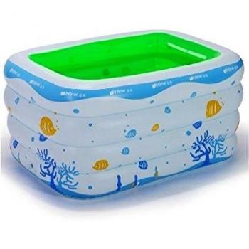 Intime Rectángulo De La Impresión Floral Del Bebé Piscina Infantil De Juegos Piscina Bañera, Verde