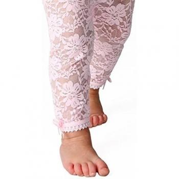 Baby Emporio - Leggings -Pantalones-para bebé niña - - Bolsa de regalo- Arcos satinado en los tobillos