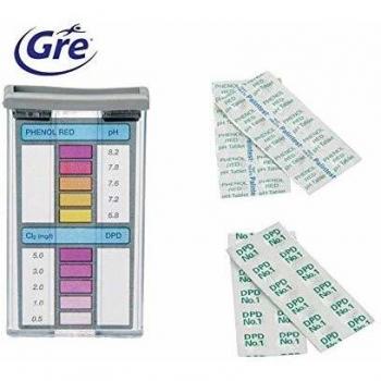 Kit de Análisis Gre para Cloro y pH con Pastillas DPD1 y Prenol para Limpieza de Piscinas