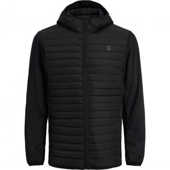 Jack & Jones Plus Size Multi Quilted Puffer Jacket Black