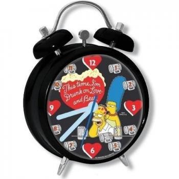 United Labels 806206 - Despertador, diseño de Simpsons, Marge y Homer, color negro