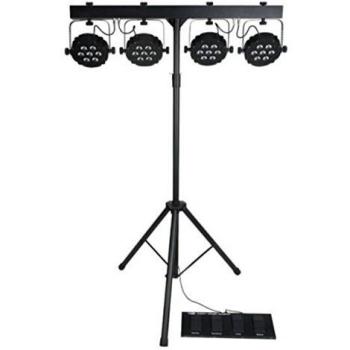 Set de Iluminación Compacto Showtec Power MKII con Maleta, Controlador de Pie y Soporte