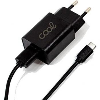 Cargador Red Conector Tipo-C 2.1Amp Universal Cool Kit 2 En 1 Negro